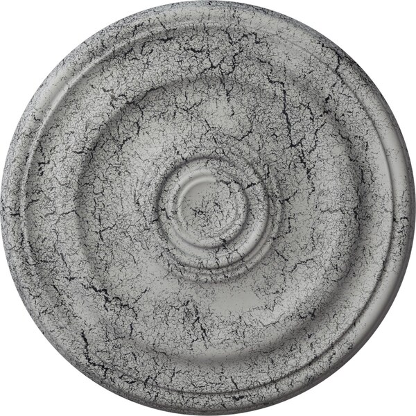 Ekena Millwork Devon Ceiling Medallion (Fits Canopies up to 3 5/8"), 15 3/4"OD x 1 1/2"P, Ultra Pure White Crackle CM15DEUWC - main
